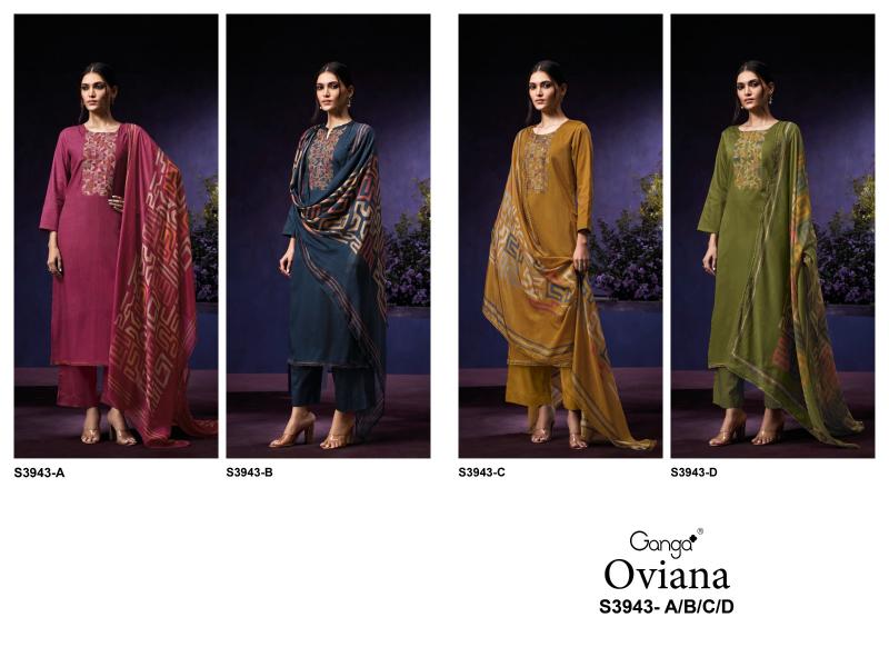Ganga Oviana 3943 catalog wholesale salwar kameez suppliers in surat
