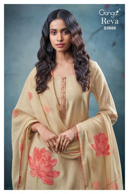 Ganga Reva 3666 catalog wholesale salwar kameez dealers