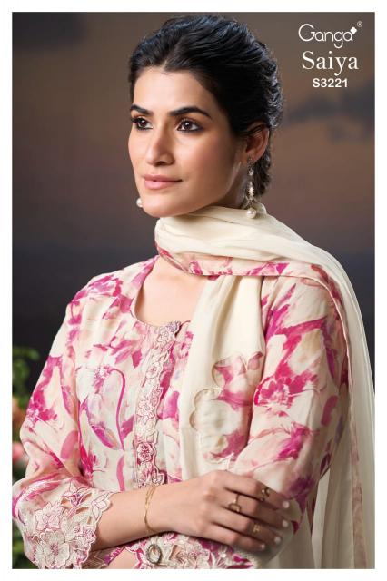 Ganga Saiya 3221 catalog wholesale dealers in salwar kameez surat