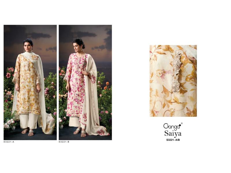 Ganga Saiya 3221 catalog wholesale dealers in salwar kameez surat