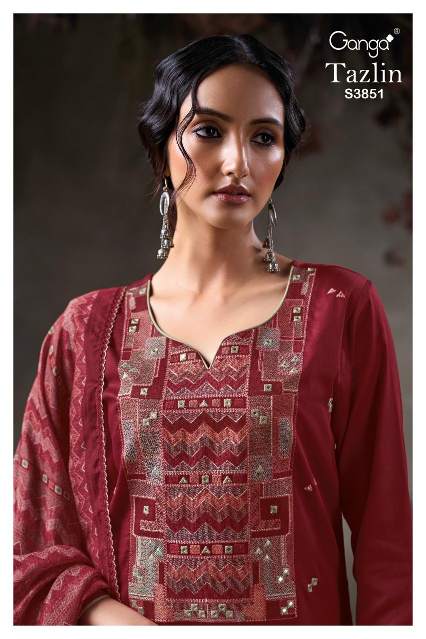 Ganga Tazlin 3851 catalog surat salwar kameez