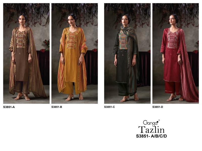 Ganga Tazlin 3851 catalog surat salwar kameez