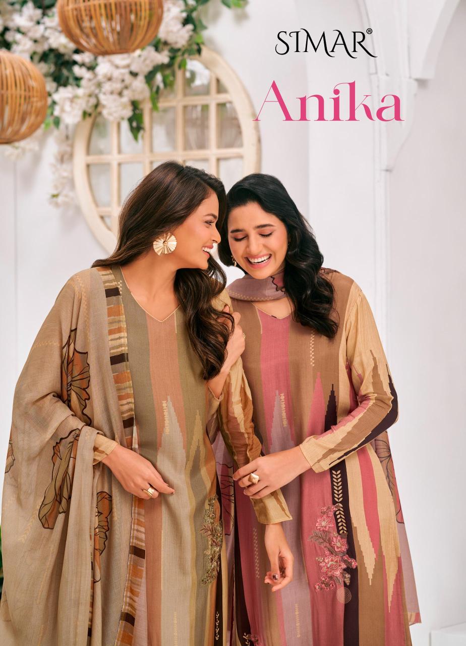 Glossy Simar Anika catalog wholesale ladies salwar kameez