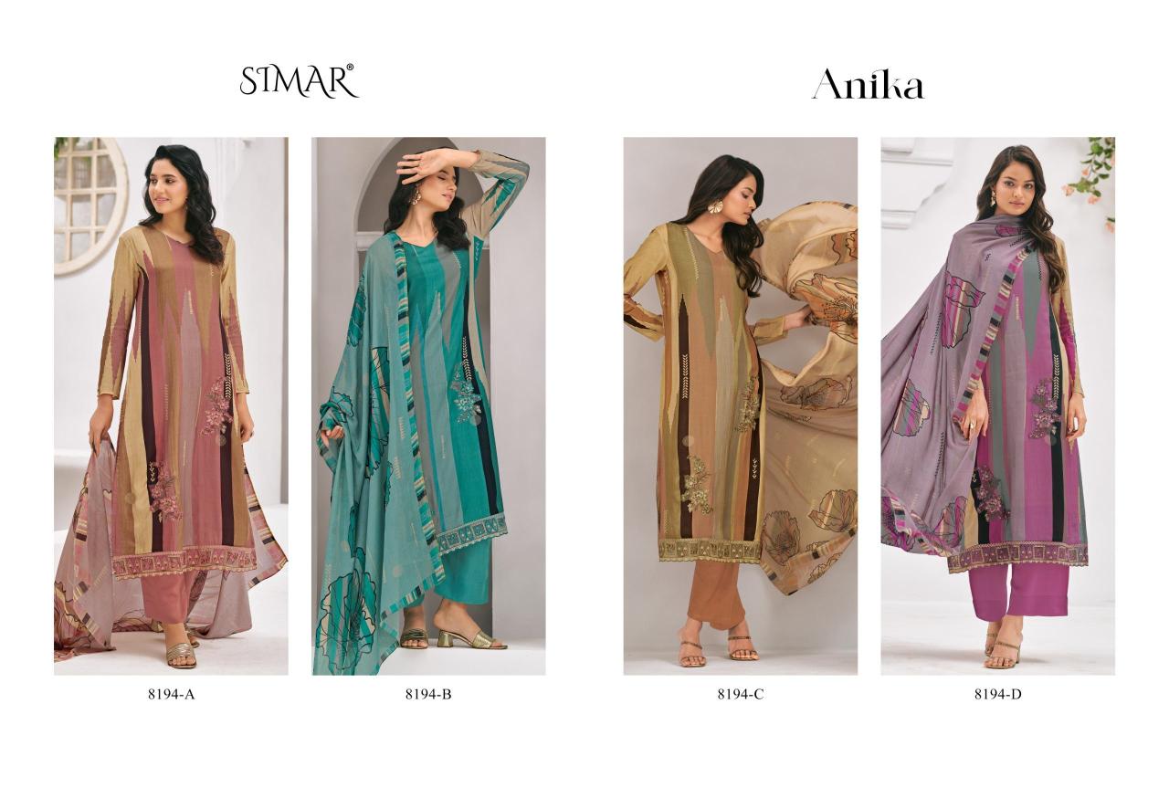 Glossy Simar Anika catalog wholesale ladies salwar kameez