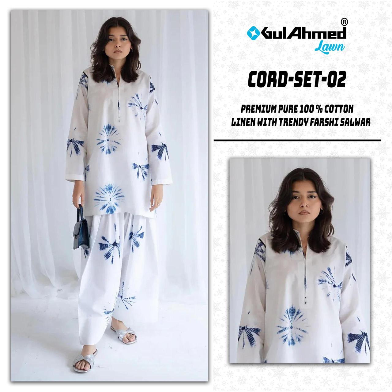 Gul Ahmed Cord Set d vol 2 linen edition catalog co ord set 