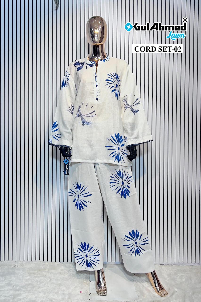 Gul Ahmed Cord Set d vol 2 linen edition catalog co ord set 