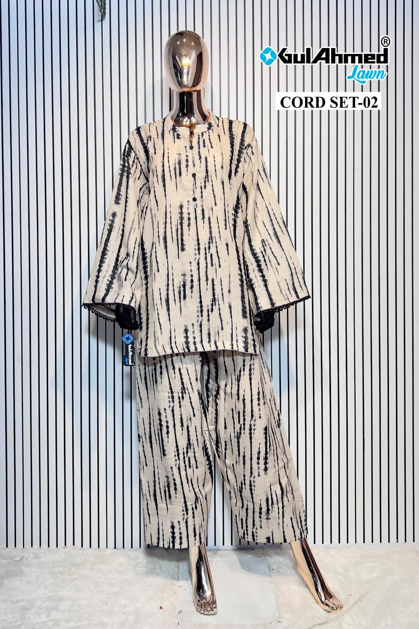 Gul Ahmed Cord Set d vol 2 linen edition catalog co ord set 