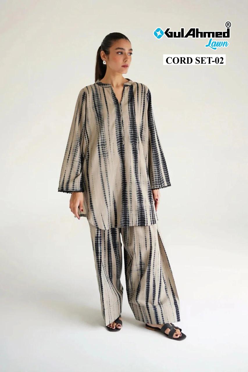 Gul Ahmed Cord Set d vol 2 linen edition catalog co ord set 
