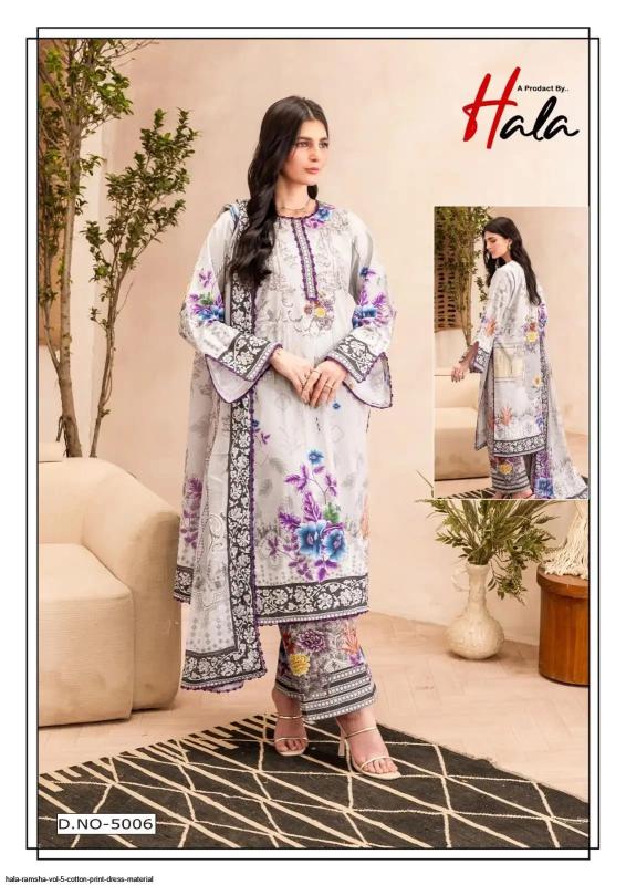 Hala Ramsha Vol 5 catalog pakistani lawn suits wholesale in bangalore