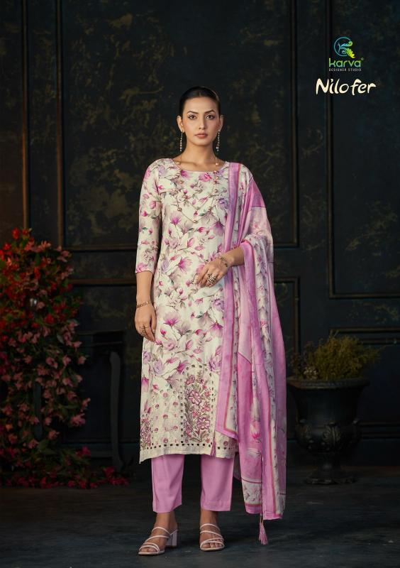 Karva Nilofer catalog salwar kameez material wholesale