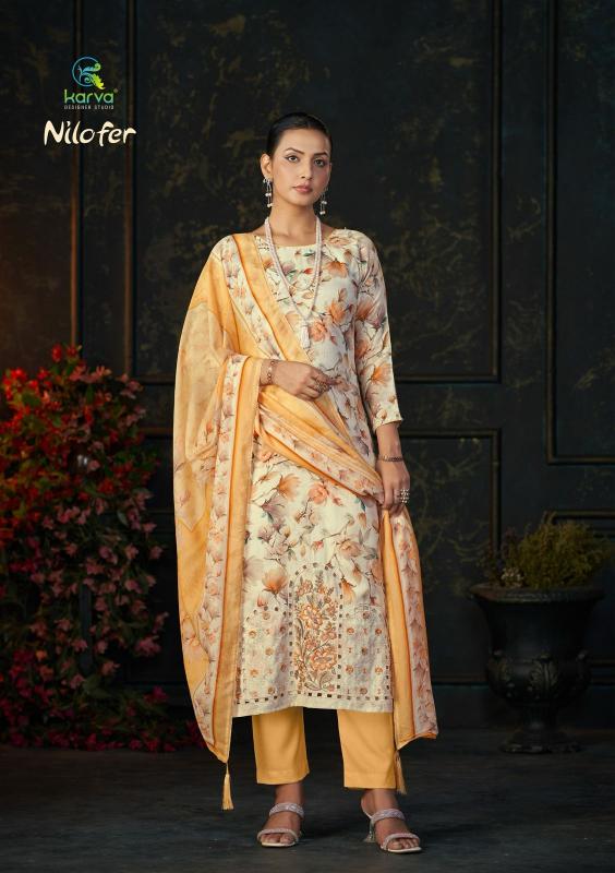 Karva Nilofer catalog salwar kameez material wholesale