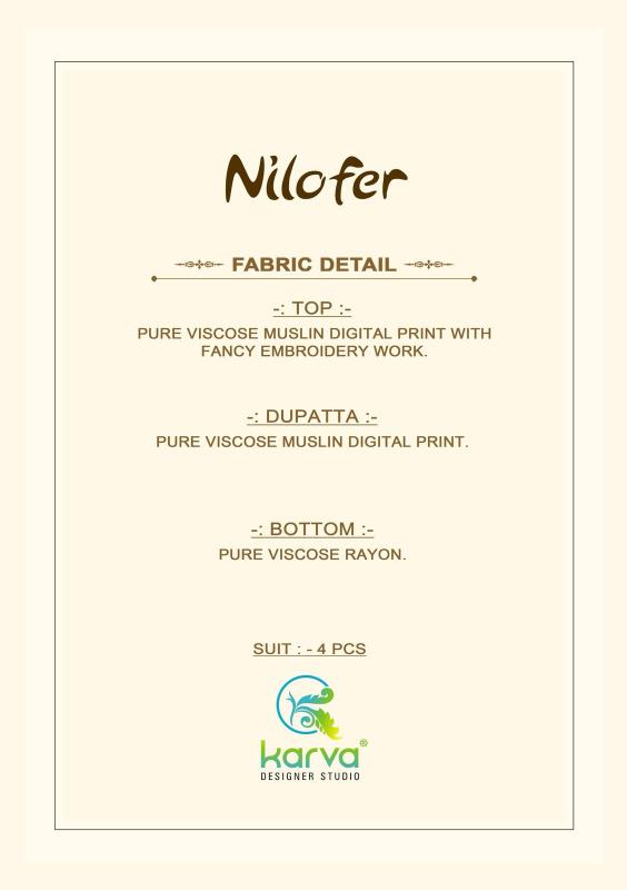 Karva Nilofer catalog salwar kameez material wholesale