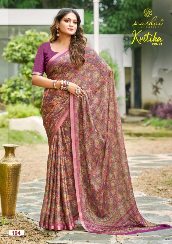 Kashvi Kritika Vol 1 catalog surat casual wear sarees