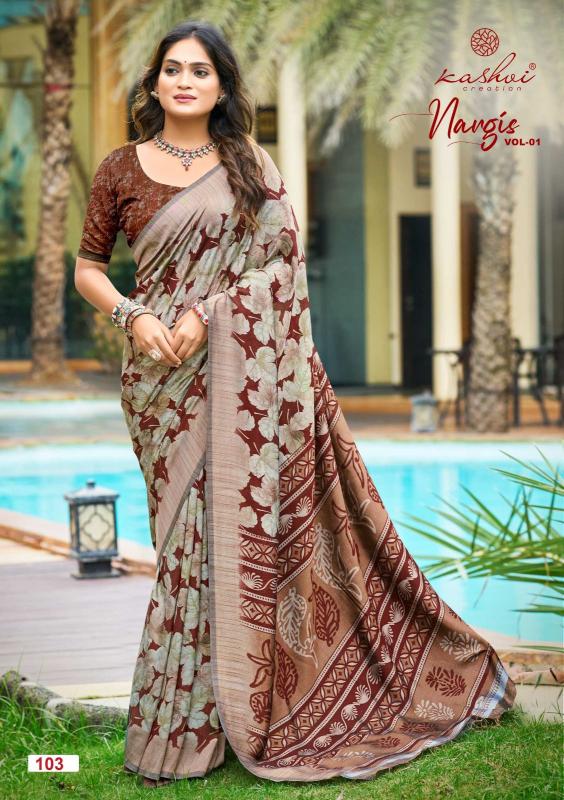 Kashvi Nargis catalog cheapest saree market wholesale in surat