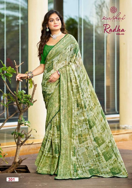 Kashvi Radha Vol 3 catalog best saree shop in new bombay market surat