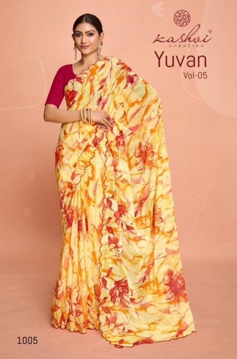 Kashvi Yuvan Vol 5 catalog new sarees surat