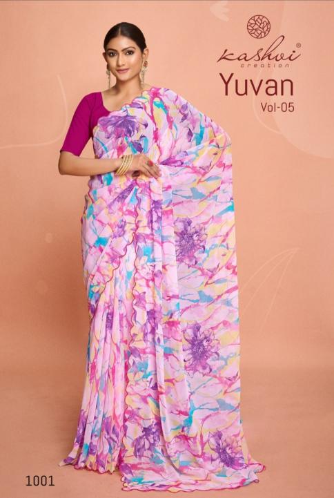 Kashvi Yuvan Vol 5 catalog new sarees surat