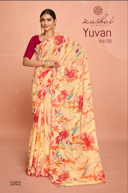 Kashvi Yuvan Vol 5 catalog new sarees surat