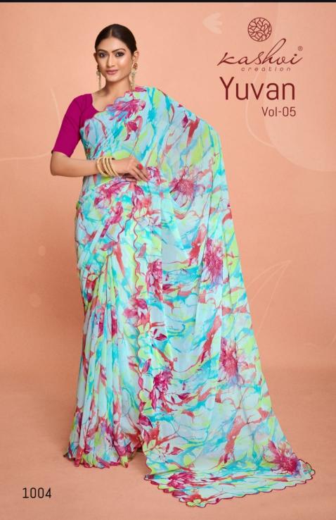 Kashvi Yuvan Vol 5 catalog new sarees surat