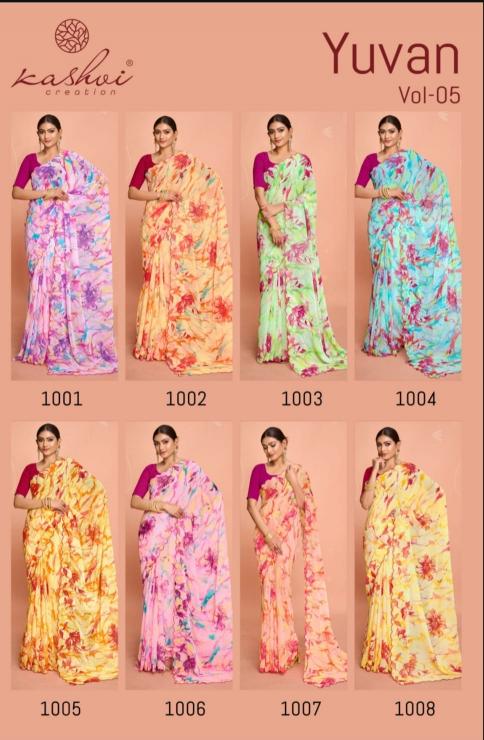 Kashvi Yuvan Vol 5 catalog new sarees surat