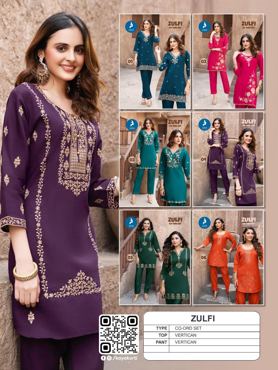 Kaya Zulfi catalog wholesale coord sets