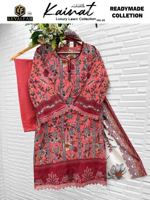 Keval Kainat Vol-20 – Karachi Readymade Kurti Pant With Dupatta - Wholesale Catalog