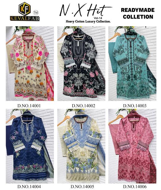 Keval Nx.Hit Vol-14 – Karachi Readymade Kurti Pant With Dupatta - Wholesale Catalog