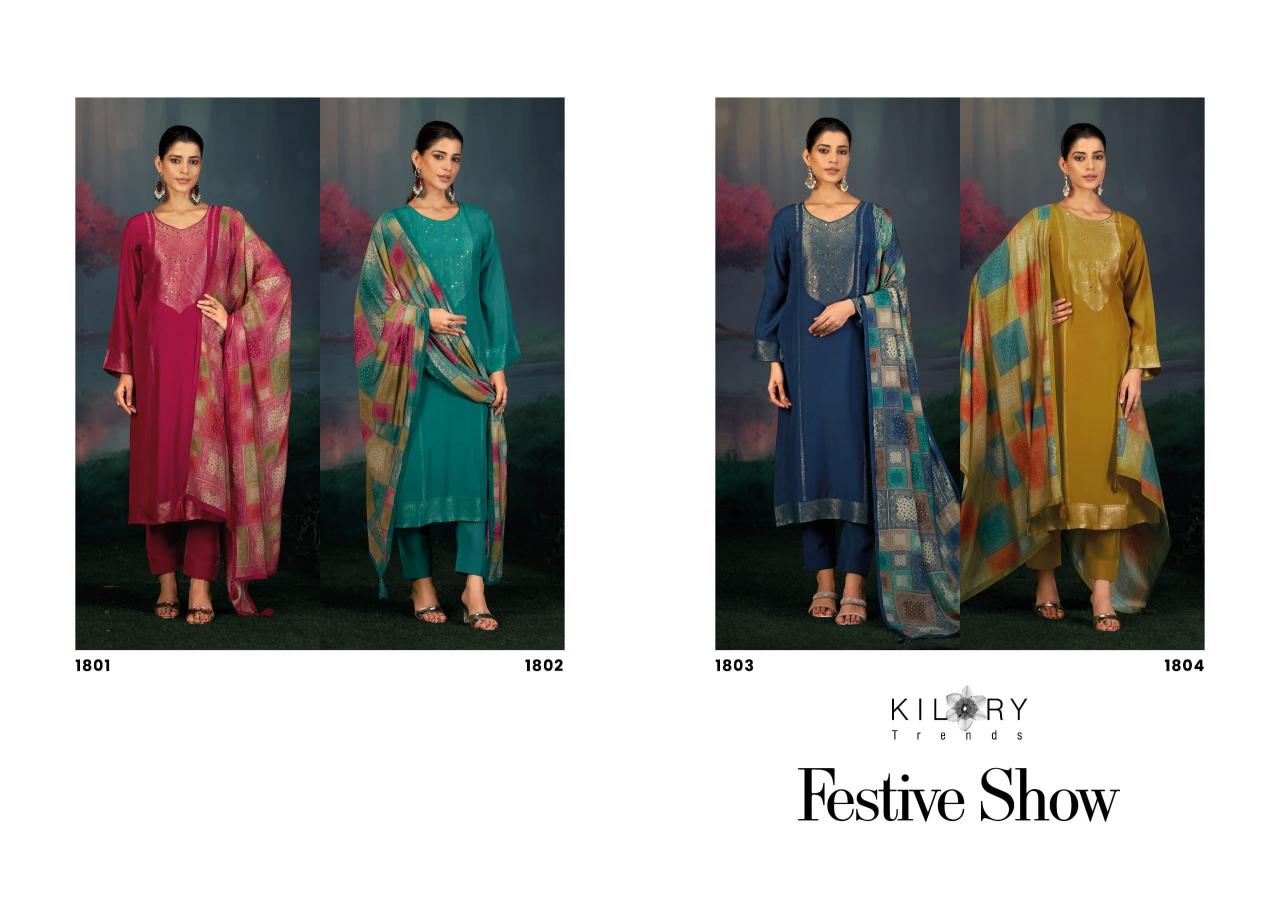 Kilory Festive Show catalog unstitched salwar kameez manufacturers in surat