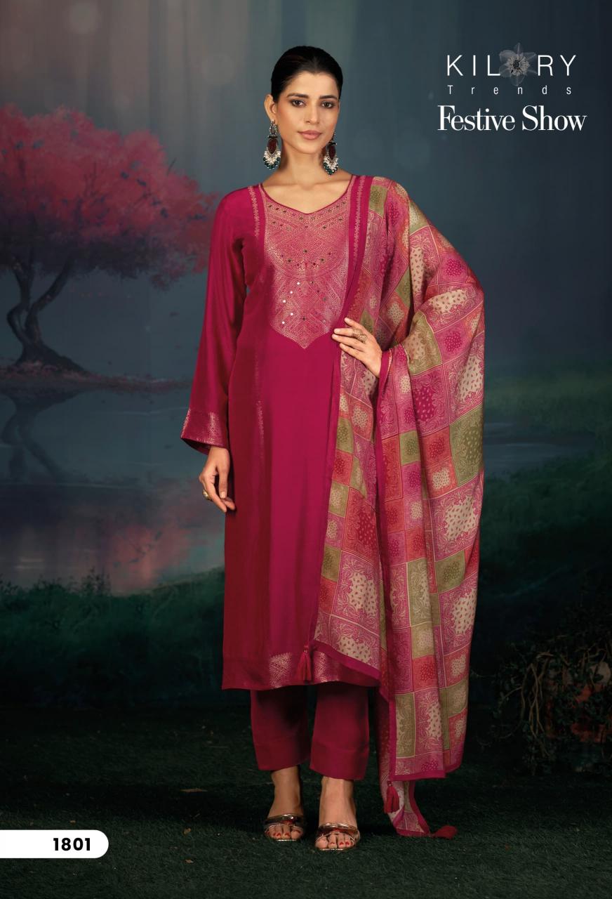 Kilory Festive Show catalog unstitched salwar kameez manufacturers in surat