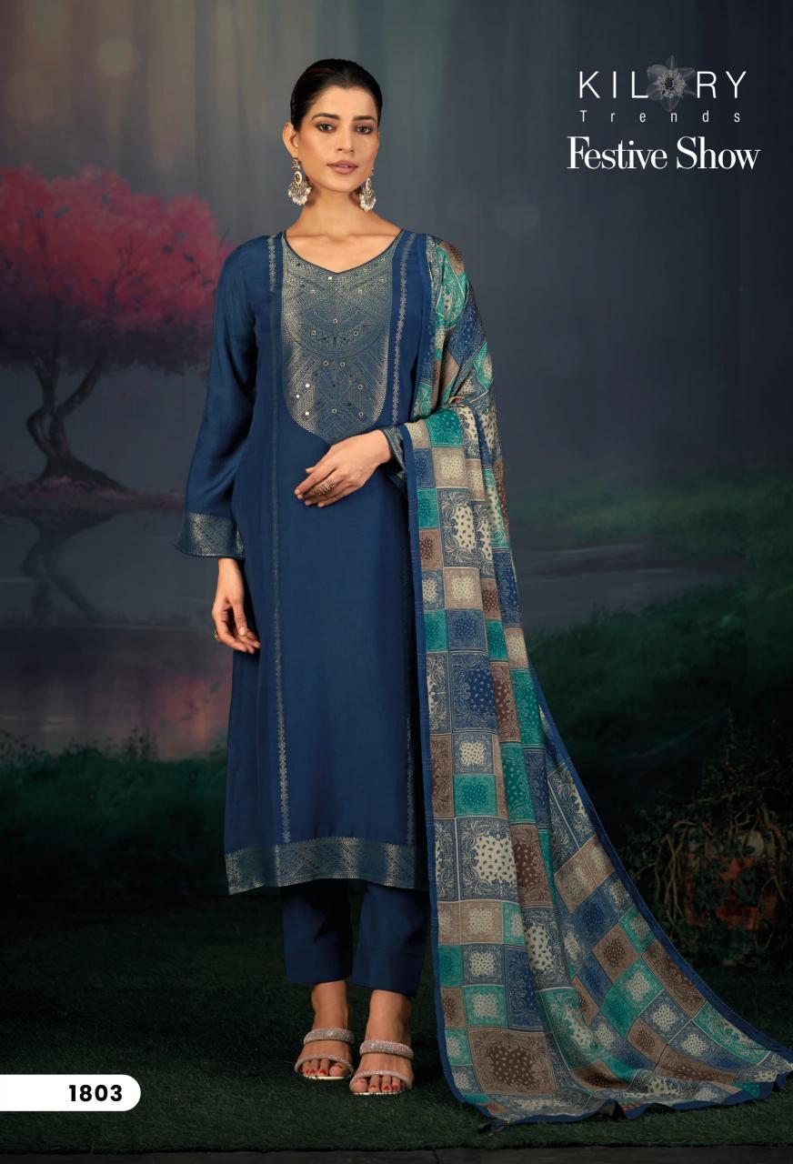 Kilory Festive Show catalog unstitched salwar kameez manufacturers in surat