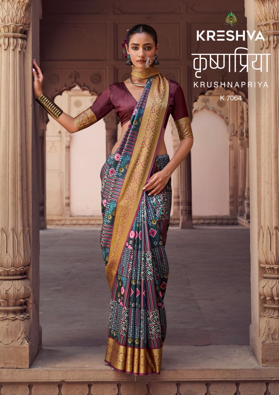 Kreshva Krushnapriya catalog indian saree market surat