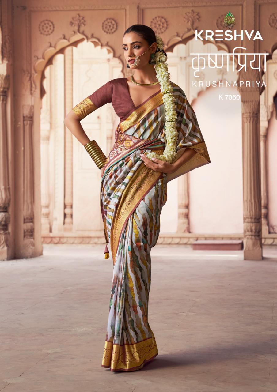 Kreshva Krushnapriya catalog indian saree market surat