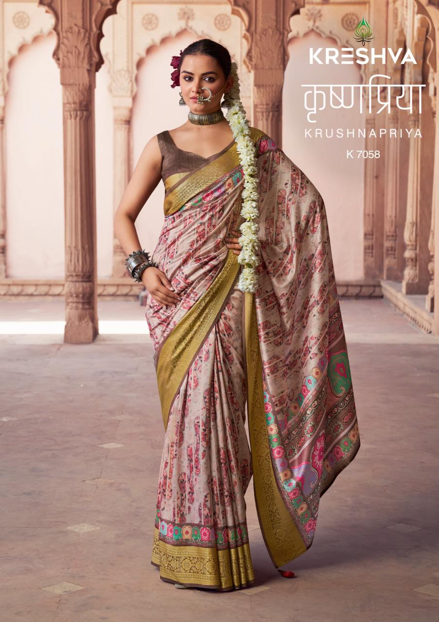 Kreshva Krushnapriya catalog indian saree market surat