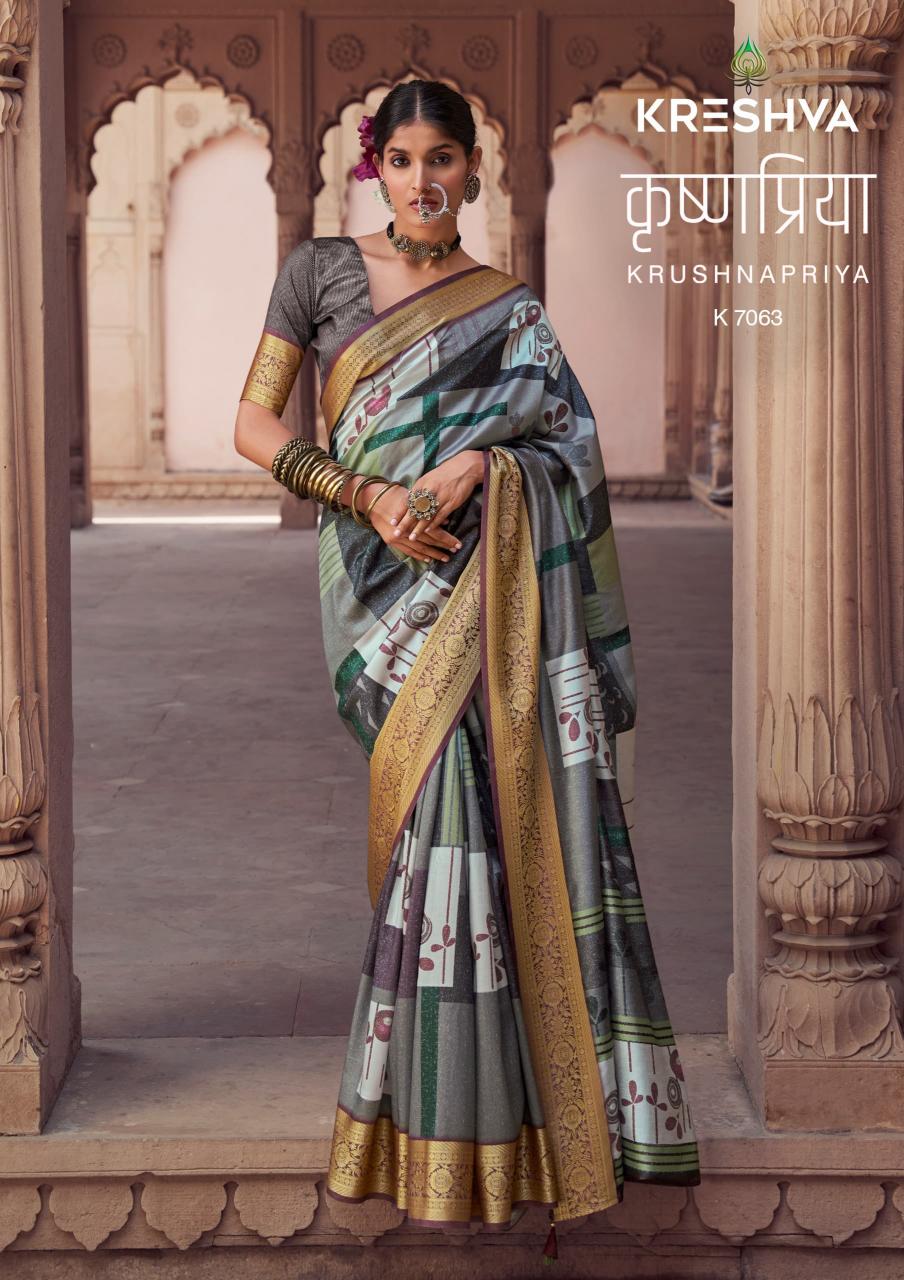 Kreshva Krushnapriya catalog indian saree market surat