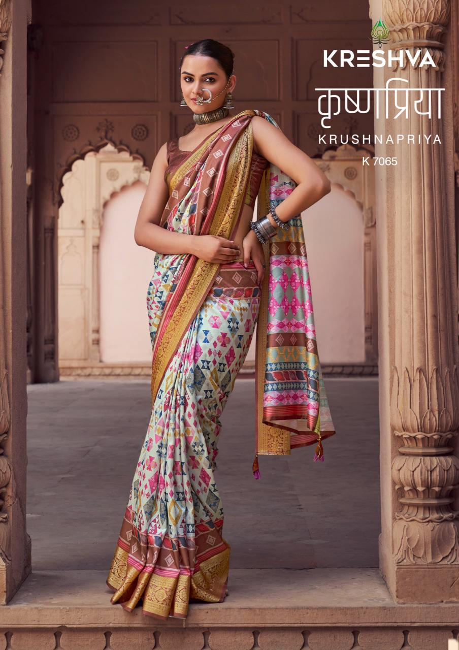 Kreshva Krushnapriya catalog indian saree market surat