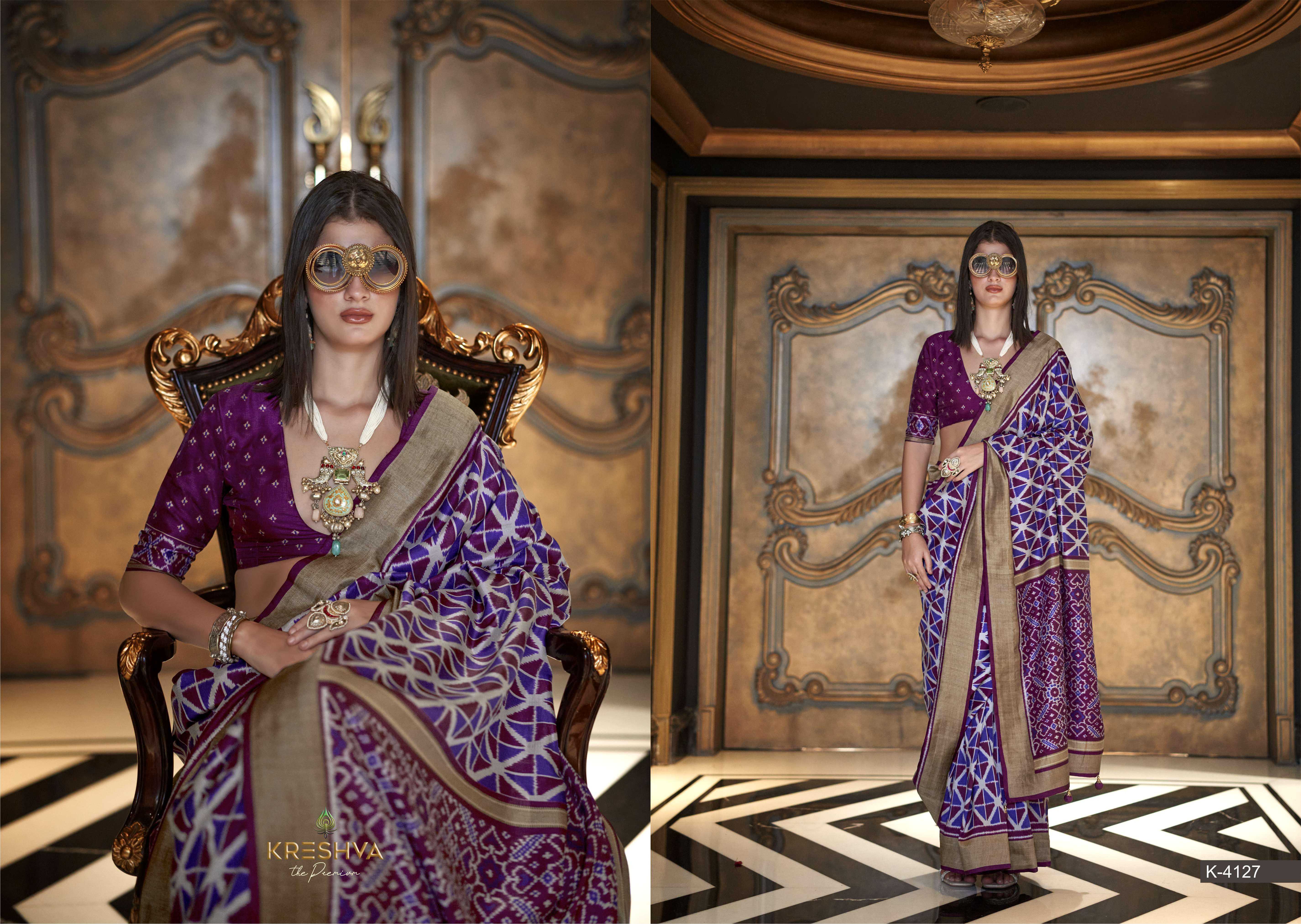 Kreshva Meenakumari catalog surat sarees online looking
