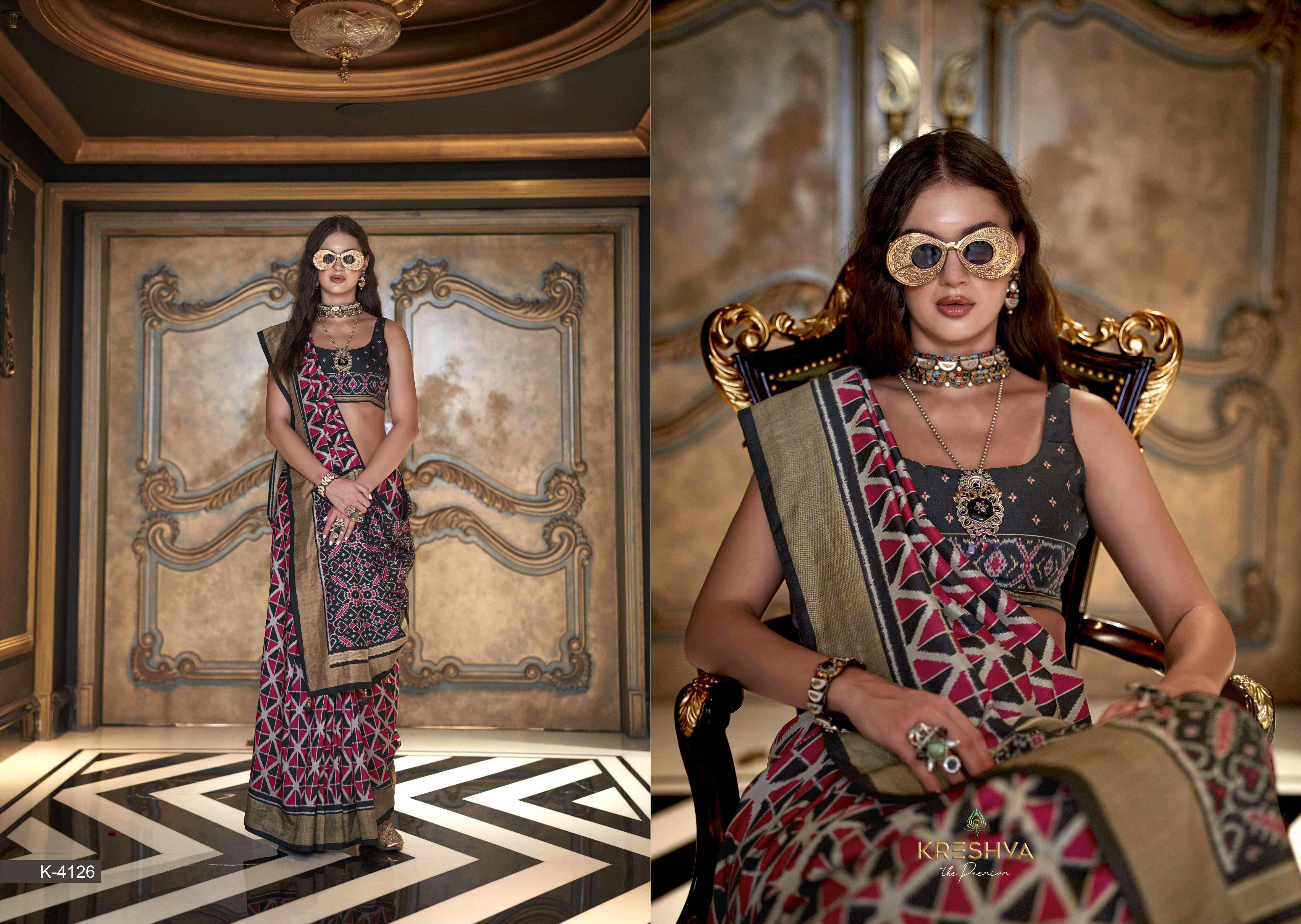 Kreshva Meenakumari catalog surat sarees online looking