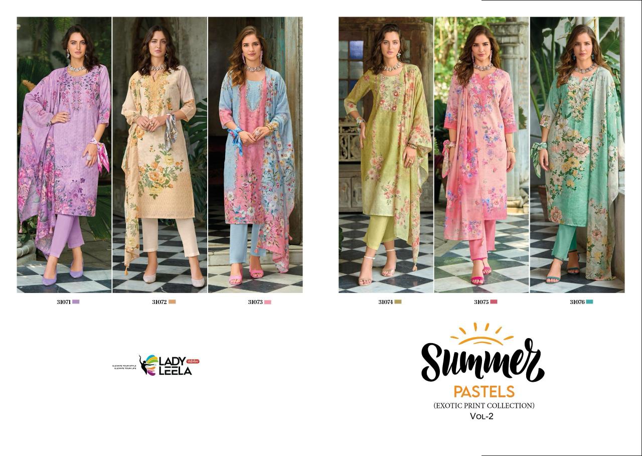 Lady Leela Summer Pastels Vol 3 catalog branded kurtis name list in india