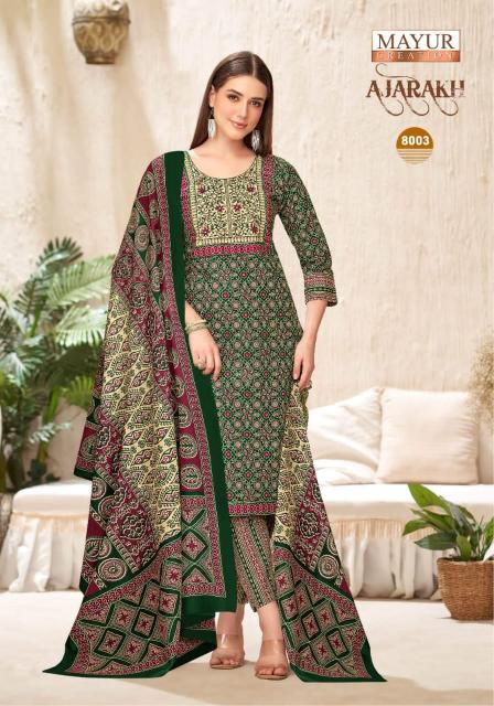 Mayur Ajarakh Vol-8 – Kurti Pant With Dupatta - Wholesale Catalog