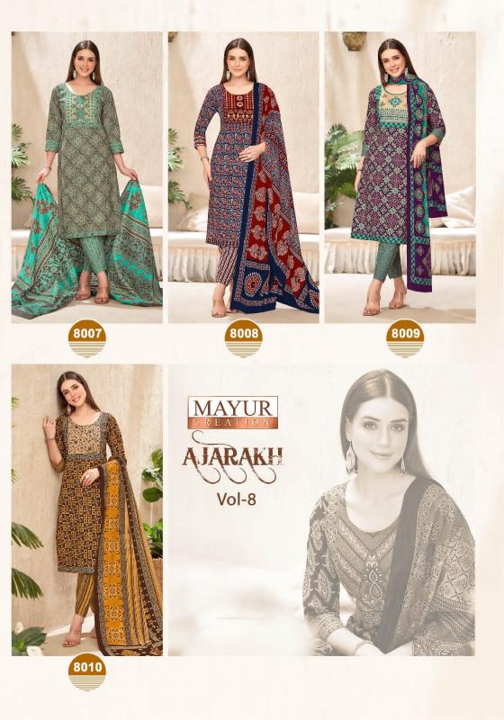 Mayur Ajarakh Vol-8 – Kurti Pant With Dupatta - Wholesale Catalog