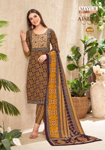 Mayur Ajarakh Vol-8 – Kurti Pant With Dupatta - Wholesale Catalog