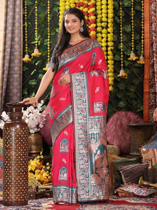 Mridula Silk by astita fancy designer SILK fabric saree wholesale with Fancy latkan 