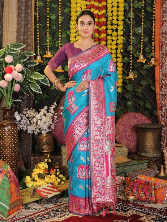Mridula Silk by astita fancy designer SILK fabric saree wholesale with Fancy latkan 