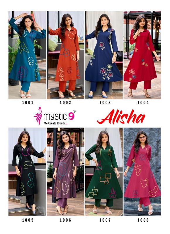 Mystic 9 Alisha vol 1 catalog co ord sets manufacturers in india