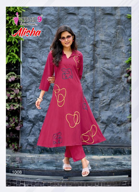 Mystic 9 Alisha vol 1 catalog co ord sets manufacturers in india