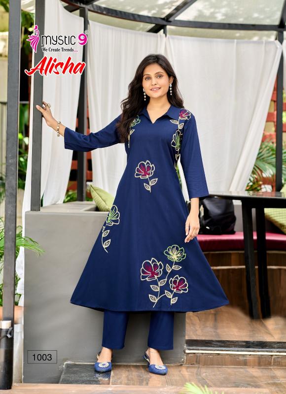 Mystic 9 Alisha vol 1 catalog co ord sets manufacturers in india