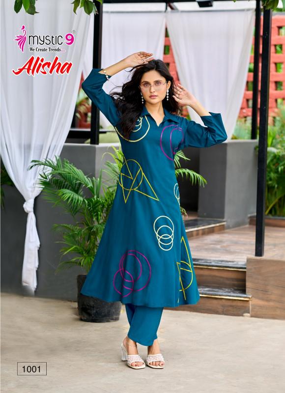 Mystic 9 Alisha vol 1 catalog co ord sets manufacturers in india