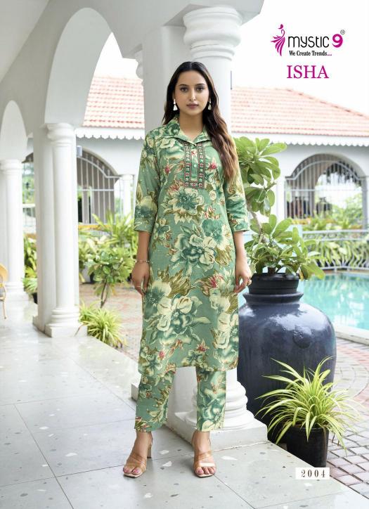 Mystic 9 Isha vol 2 catalog co ord set manufacturers in surat
