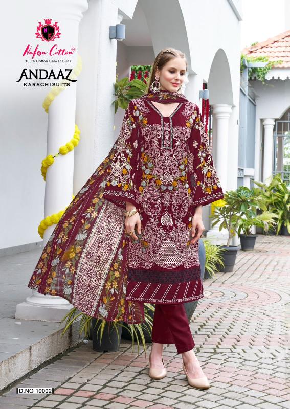 Nafisa Andaaz Karachi Suits vol 10 catalog pakistani suits wholesaler in india