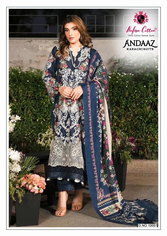 Nafisa Andaaz Karachi Suits vol 10 catalog pakistani suits wholesaler in india